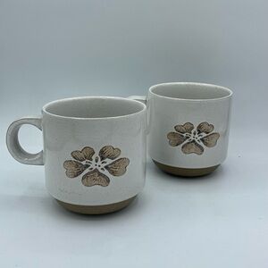 Pair of Vintage Midwinter Wedgwood Stoneware Mugs 10 oz